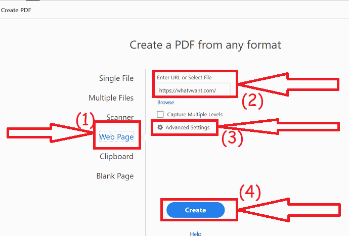 แปลงหน้าเว็บเป็น PDF