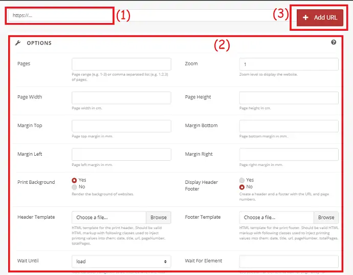 Klik opsi Tambahkan URL.