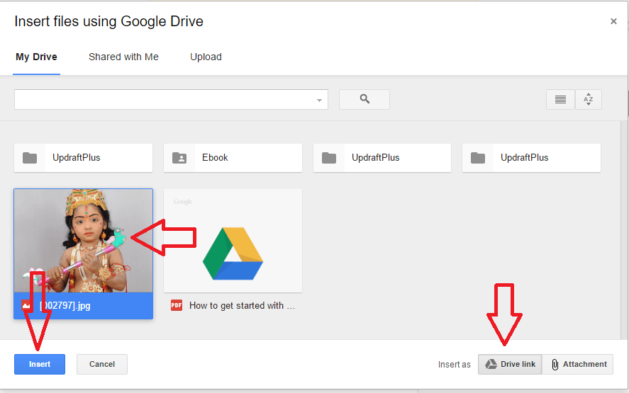 google drive în gmail