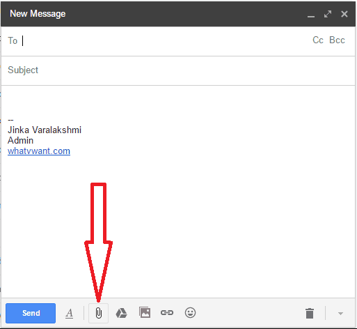 ataseaza imaginea in gmail