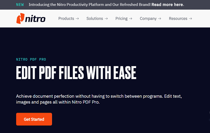 Nitro PDF düzenleyici