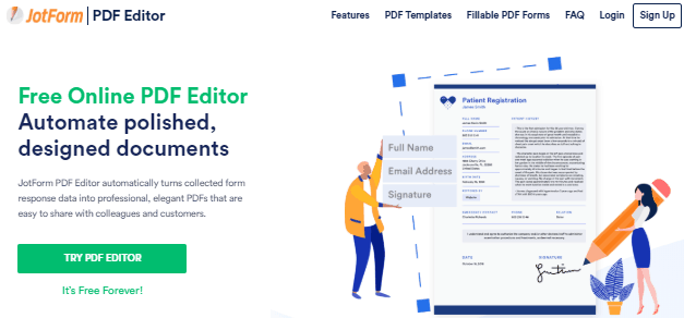 JotForms PDF 编辑器