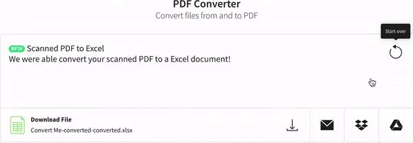 Convertidor de imagen a PDF a Excel