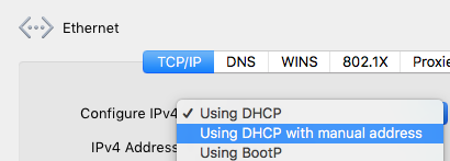 Change IP address on Mac