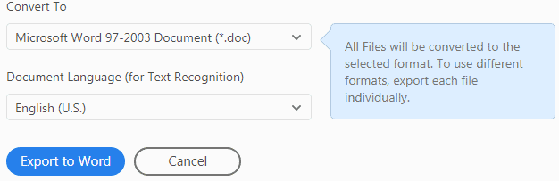 Conversión en Acrobat Reader