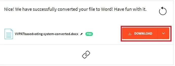 Après conversion en SmallPDF