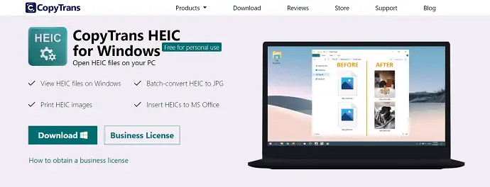 CopyTrans HEIC- 适用于 Windows 的最佳转换器工具。