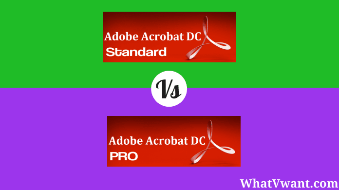 Adobe Acrobat Standard против Pro