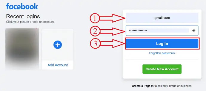 Facebookにログイン