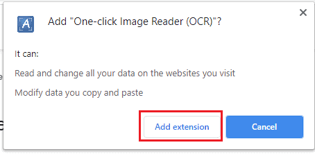 adicionar opção de extensão