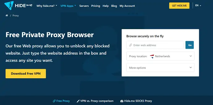 Hide.me proxy