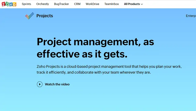 meilleurs outils de gestion de projet Zoho projects