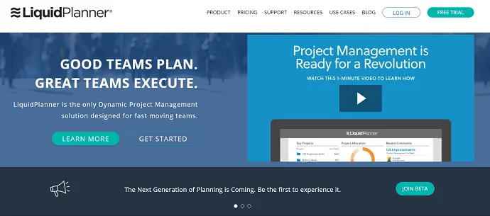 Outils de gestion de projet Liquidplanner.