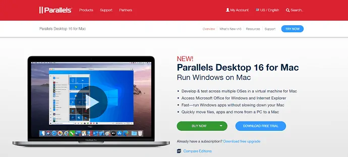 Parallels Desktop pour Mac