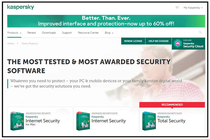 Kaspersky-Internet Security-Antywirus-dla-Mac-Strona internetowa