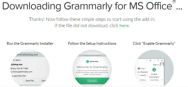 download grammaticale per l'ufficio di Ms