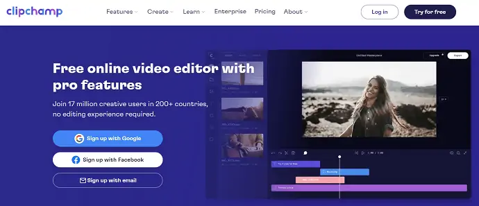 Clipchamp-Homepage