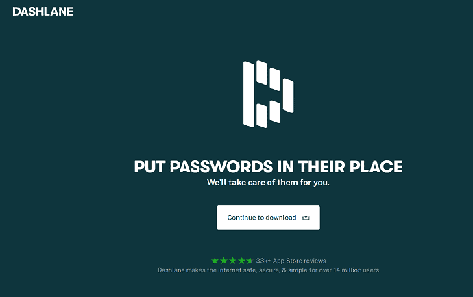 Dashlane-Passwort-Manager-Homepage.