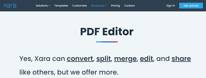 Xara PDF-Editor