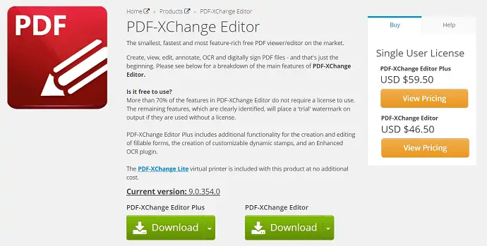 Редактор PDF Xchange