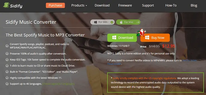 หน้าแรกของ Sidify Music Converter