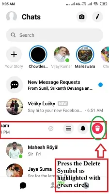 Как удалить сообщения Facebook на Android Mobile