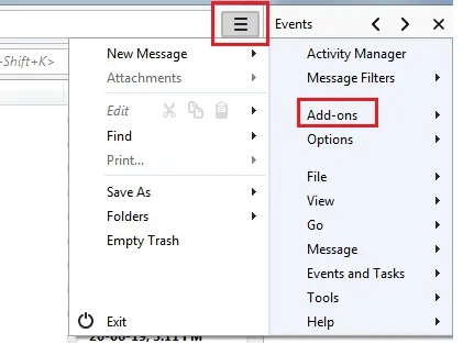 Thunderbird'deki Eklentiler