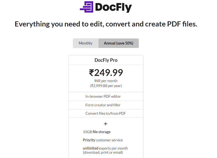 Prix ​​du signe DocFly-PDF