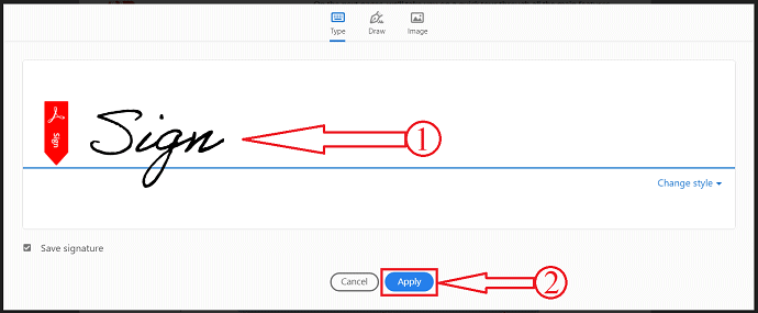 ลงชื่อเข้าใช้ Adobe Acrobat