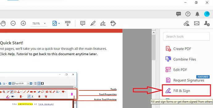 Doldurun ve Adobe Acrobat'ta Oturum Açın