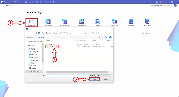 PDFelement-içe aktarma