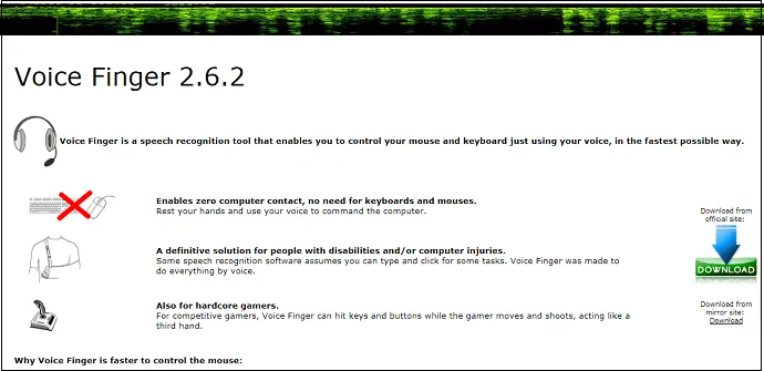 Voice Finger-Desktop-Application-HomePage-used-to-covert-speech-to-text