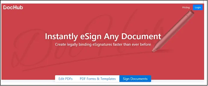 DocHub-Online Signature-Software-Situs-HomePage