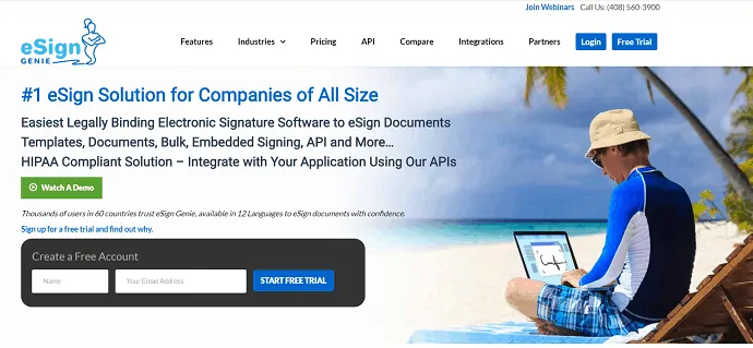 eSign GENIE-Online Signature-Software-Ite-Homepage.