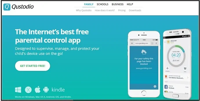 Qustodio-Parental-Controlアプリ-web-page-for-iPhone-Android-users