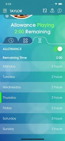 Funzione Screen-Time Allowance-of-Parental Control & Family Locator