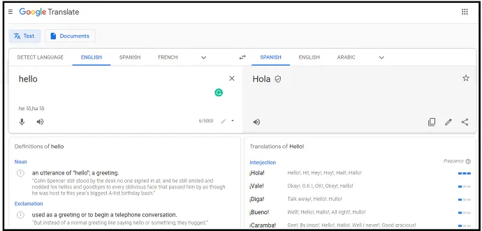 Google Translate-web-page-which-is-the-best-for-English-Spanish-translation