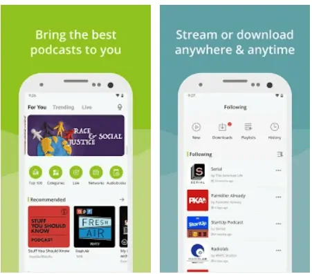 Podbean-Podcast-App-Seite-welche-die-beste-Podcast-App-für-Android-ist.