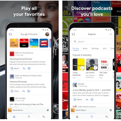 Google Podcast qui est le meilleur podcast pour Android.