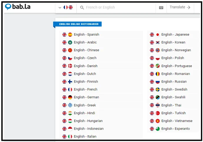 bab.la-dictionary-webpage-che-è-la-migliore-traduzione-inglese-francese