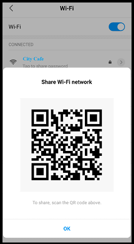 Teilen-WLAN-Passwort-als-QR-Code-auf-Android-Gerät