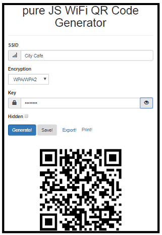 通过 QiFi 网站为 Wi-Fi 网络生成 QR 码