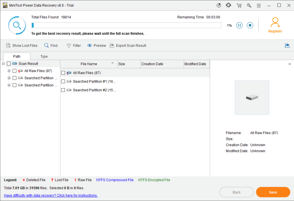 Pemulihan USB dengan pemulihan data minitool