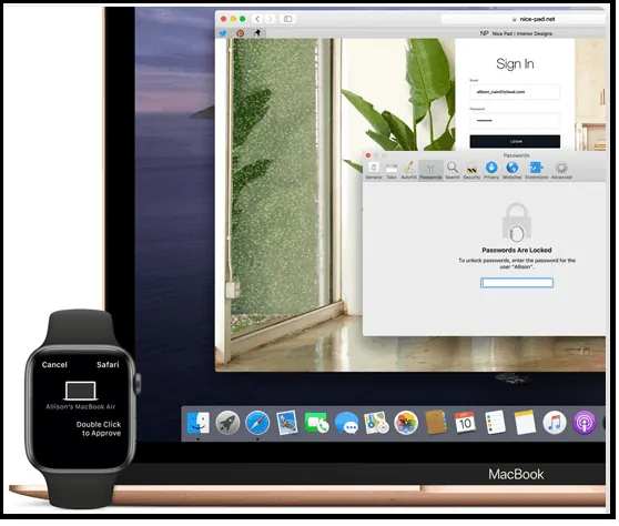 Approuver Apple Watch - fonctionnalité -de- macOS Catalina