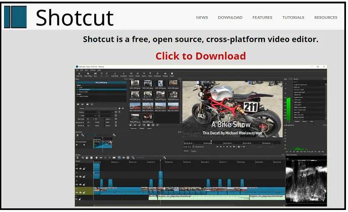 Shotcut-Video-Editor-webpage