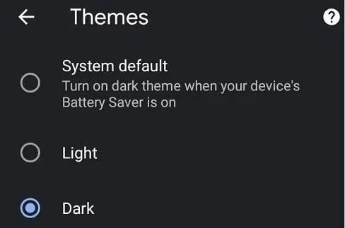 تطبيق Dark-Theme-on-Android-Chrome