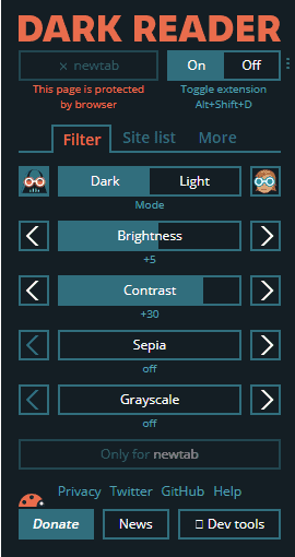 Ekstensi Pembaca Gelap untuk Chrome untuk mengaktifkan mode gelap