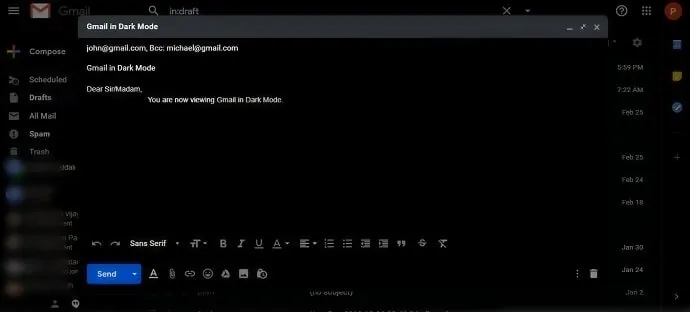 Gmail-撰写-一个-电子邮件-in-dark-mode