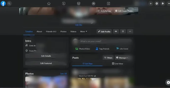 Facebook-Desktop-site-Perfil-page-in-dark-mode