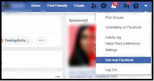 Facebook-masaüstü-web sayfanızdaki Yeni Facebook seçeneğini görün